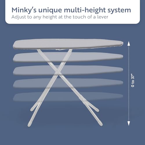 Grey 4-Leg Freestanding Full Size Ironing Board with Iron Rest M427