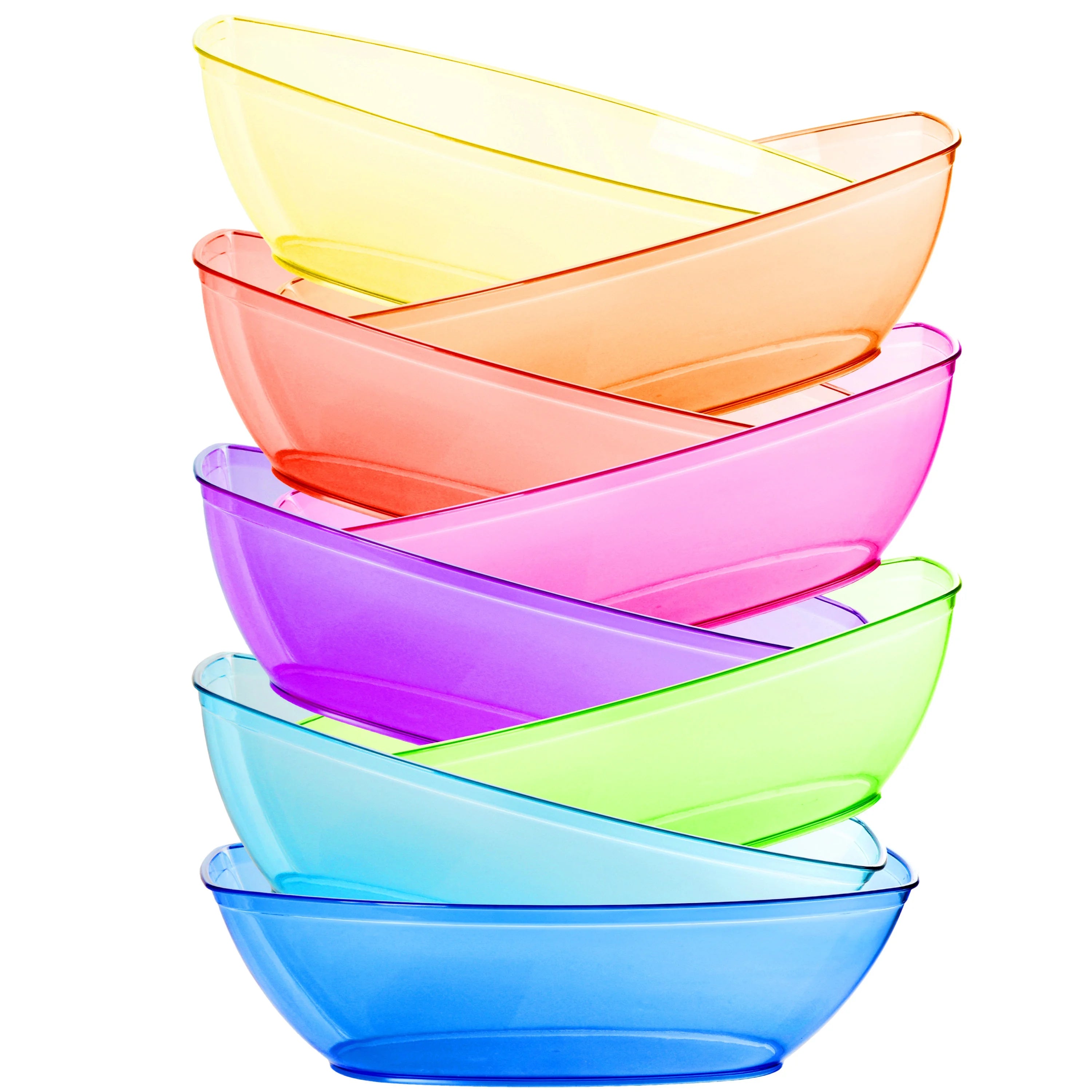 8 Pack 80 Ounce Plastic Mixing and Serving Bowls, Set of 8 H479630