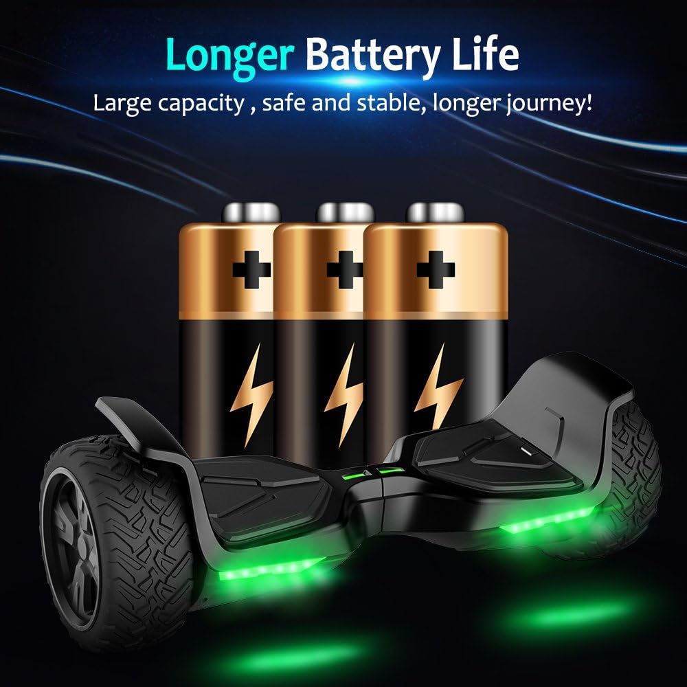 8.5'' All Terrain Off-Road Hoverboard with Bluetooth Speaker, LED Lights V344