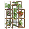 13 Potted Double Rod Wood Plant Stand 56''W*11.6''D*47''H W889584
