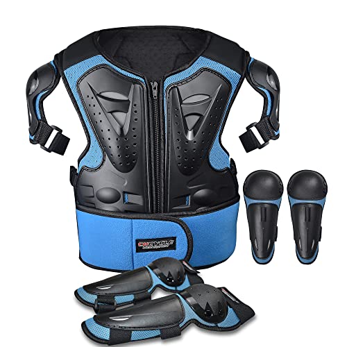 Kids Motorcycle Armor Suit Dirt Bike Chest Protector with Elbow Knee Pads Guards N9476