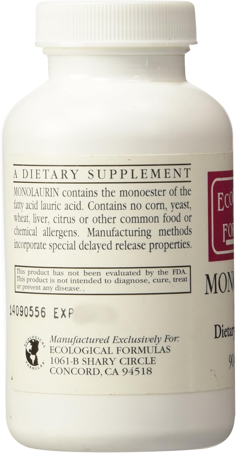 Monolaurin 600mg 90 Capsules V5565