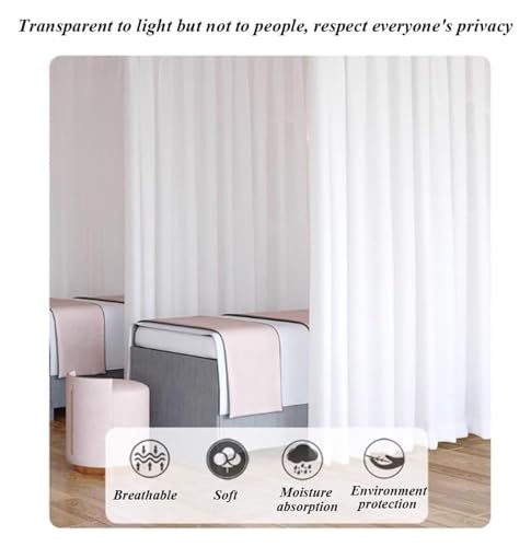 U-Shape Room Divider Curtain with Guide Rail (Yellow, 230cm) G990840