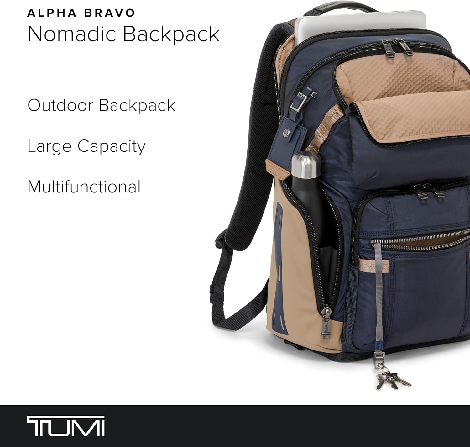 Midnight Navy Khaki Backpack K777