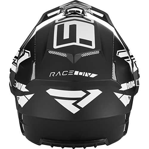 White Snowmobile Helmet with Electric Shield X801