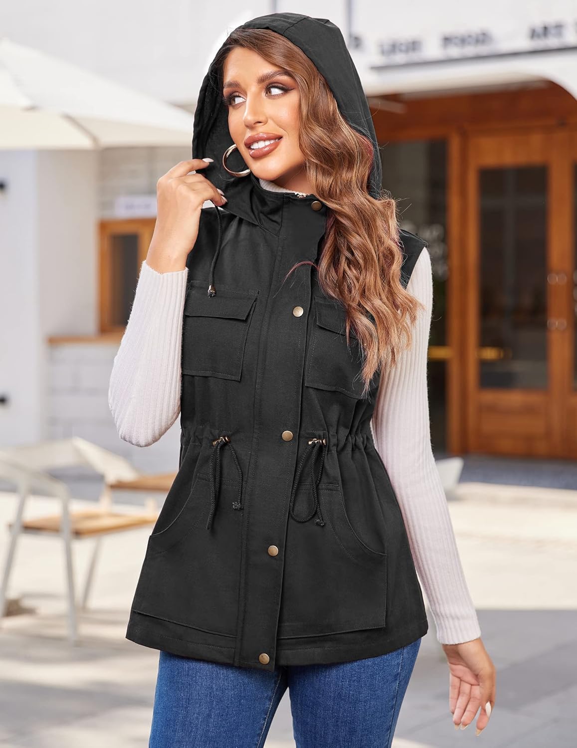 Lightweight Sleeveless Military Anorak Vest P82496