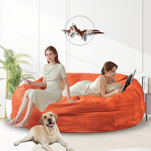 3FT Soft Removable Cover Light Gray Bean Bag Chair D665306