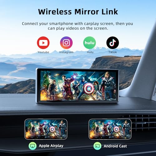 9.26-inch Wireless CarPlay Screen with GPS Navigation, Bluetooth, Touch Screen S875