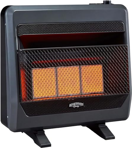 Ventless Natural Gas Infrared Space Heater, 20000 BTU, Black Y4807