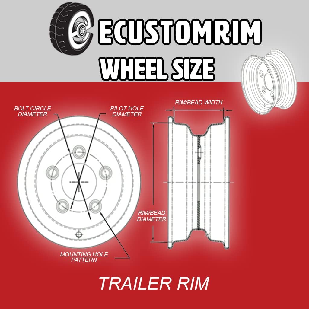 Chrome Spoke Trailer Rim 15X6 5 Lug 4.5 Inch Center Wheel Z967001