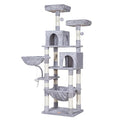 Light Gray Cat Tree with Sisal Scratching Posts Q926
