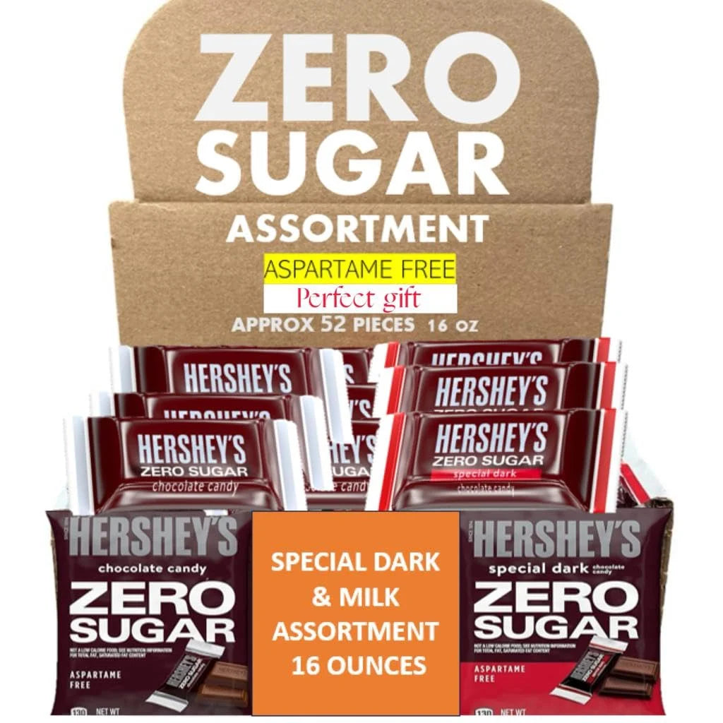 Sugar Free Milk Chocolate and Special Dark Miniature Bars - 54 Pieces Assorted Chocolate Gift Box X866019