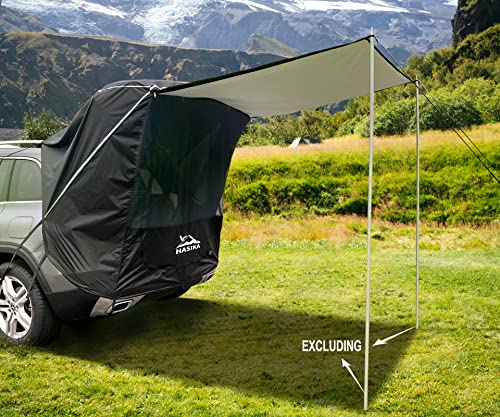 Black Waterproof SUV Camping Tent Awning with Screen Net N8853