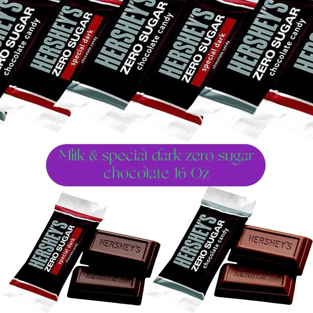 Sugar Free Milk Chocolate and Special Dark Miniature Bars - 54 Pieces Assorted Chocolate Gift Box X866019
