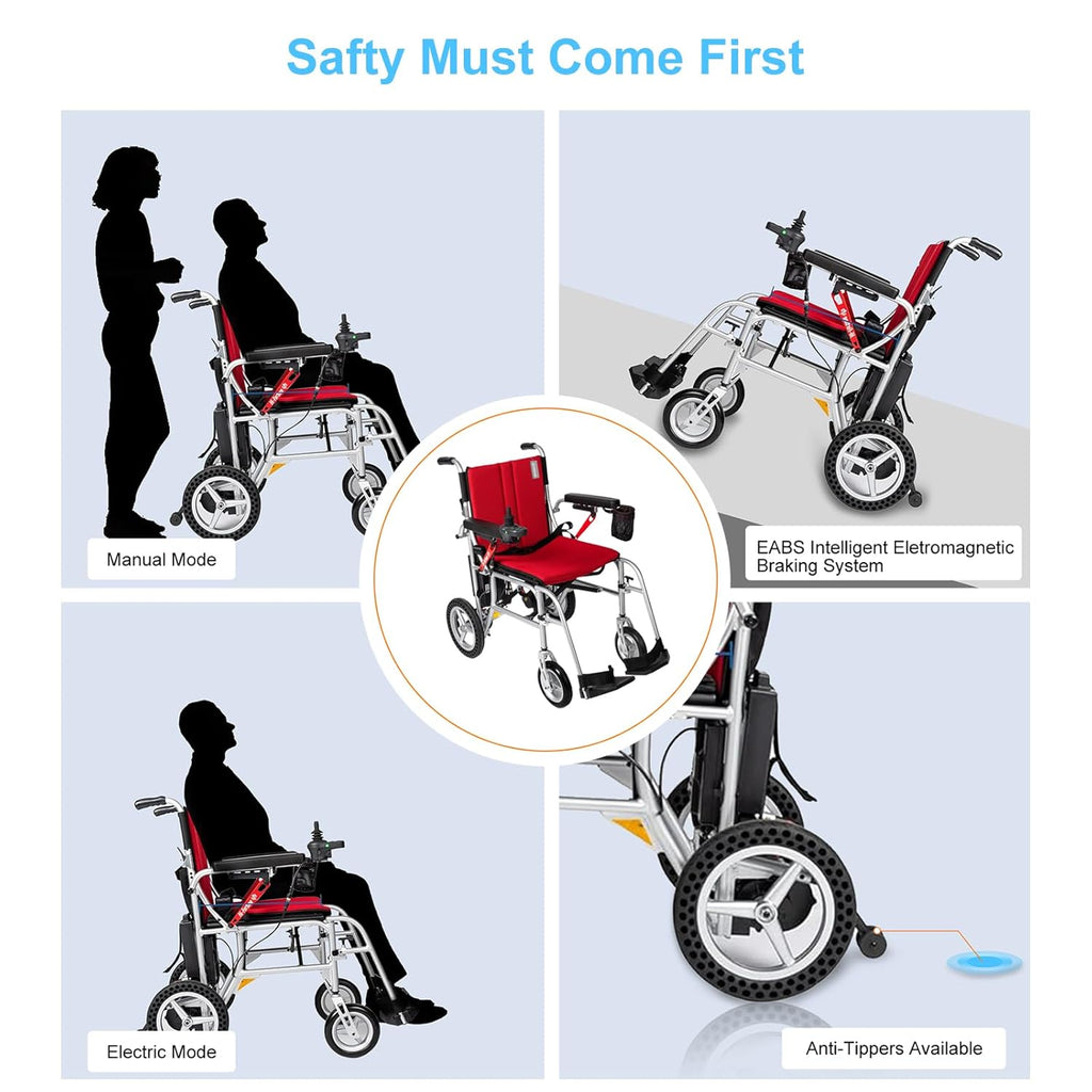 Lightweight Electric Wheelchair 35lbs Foldable Power Wheelchair Q94909