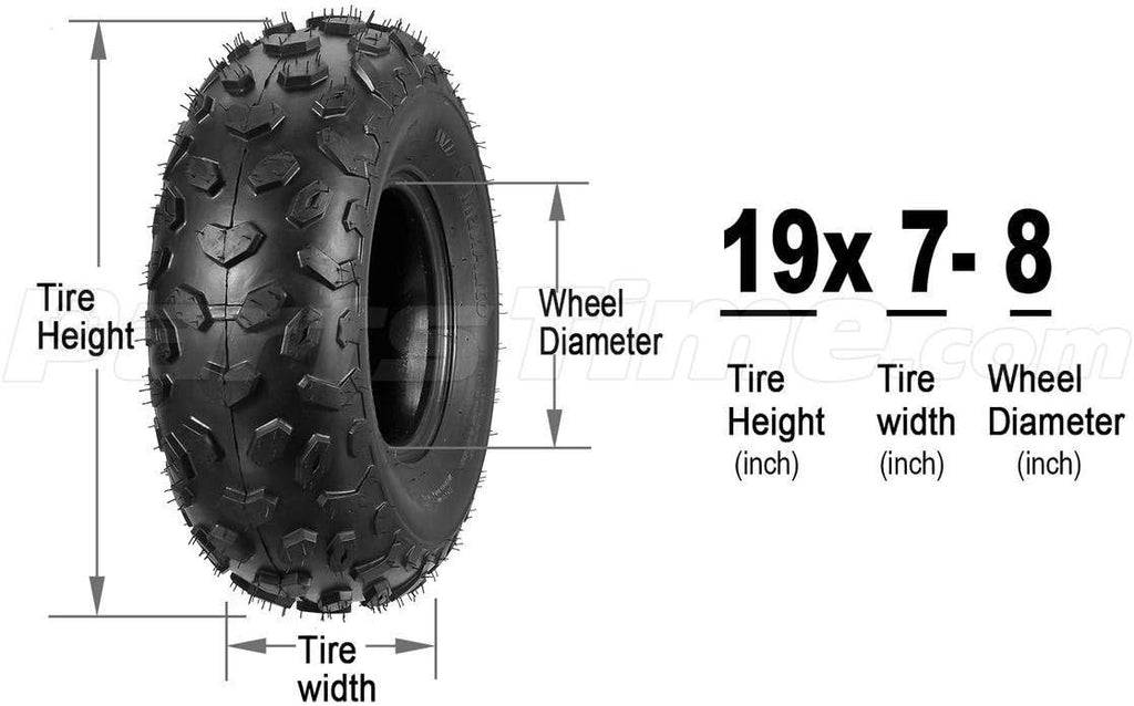 19x7-8 All Terrain ATV Tire Mini Bike Tire 4PR UTV Sport Quad Tires Load range B H852