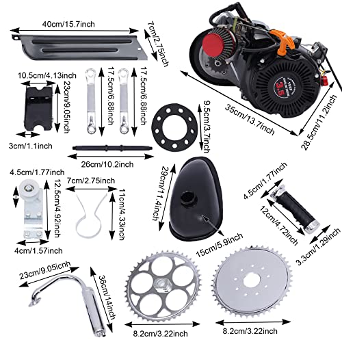 2 Stroke 100cc Bicycle Engine Kit Air-Cooling Full Set C1379