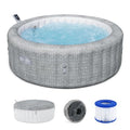 Large Round 7 Person Inflatable Hot Tub with Cover H33833