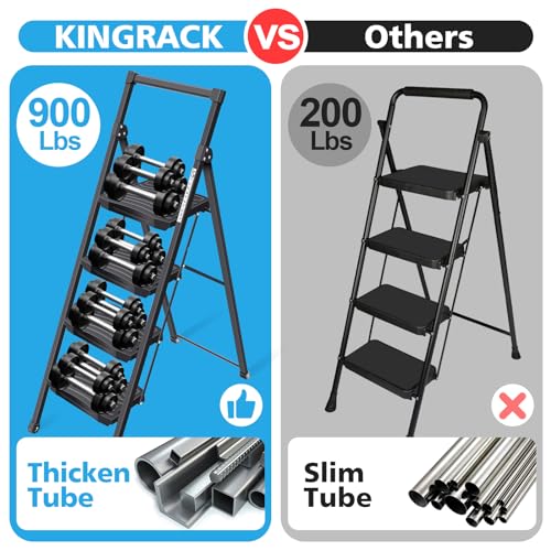 5 Step Steel Ladder with Handrail and Tool Platform S56780
