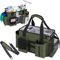 Green Cleaning Caddy Bag with Handles and Adjustable Shoulder Strap A12041