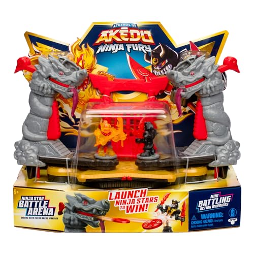 Ninja Star Battle Arena with 2 Exclusive Warriors, Weapons Rack, 6 Ninja Star Discs R74345
