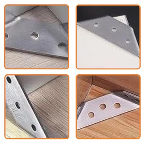 20 Pack Stainless Steel Furniture Corner Braces Connector with 140 Screws U495033