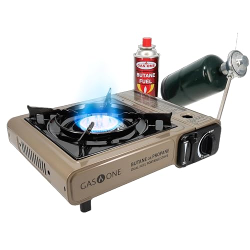 Dual Fuel Portable Camping Stove with Carrying Case P857197