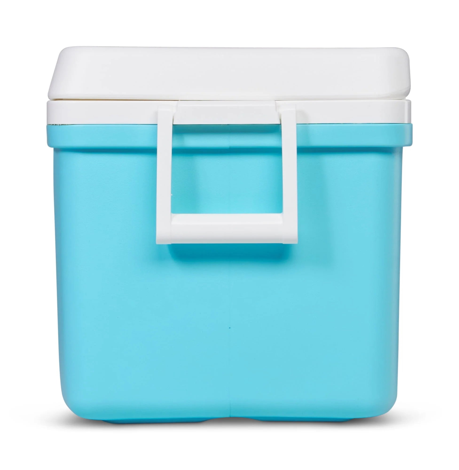 48 QT Hard-Sided Ice Chest Cooler, Aqua Blue and White R96175
