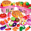 100 Pcs Play Food Set with 2 Baskets K828282