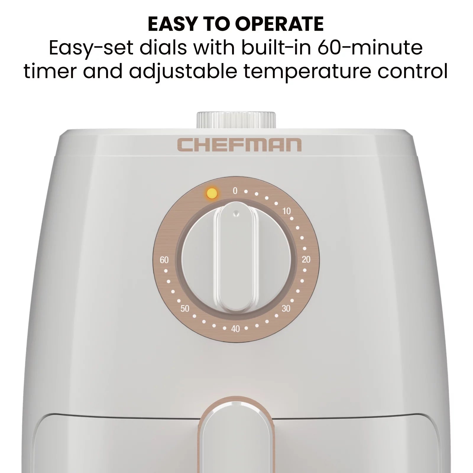 2 Qt White Air Fryer with Timer and Temperature Control B812