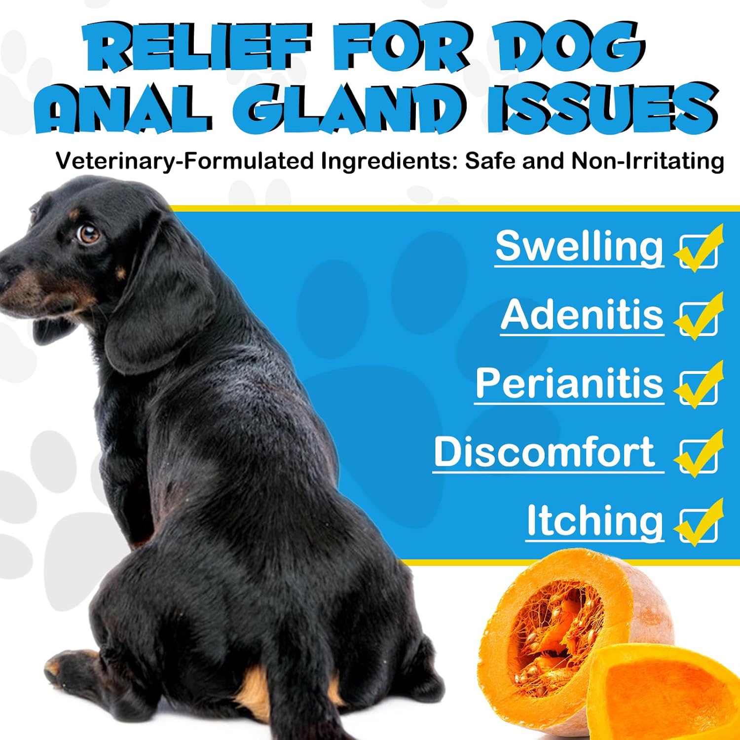 150 Pcs Dog Anal Gland Soft Chews with Pumpkin W4309