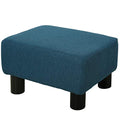 Green Linen Fabric Cube Ottoman with Plastic Legs G9507