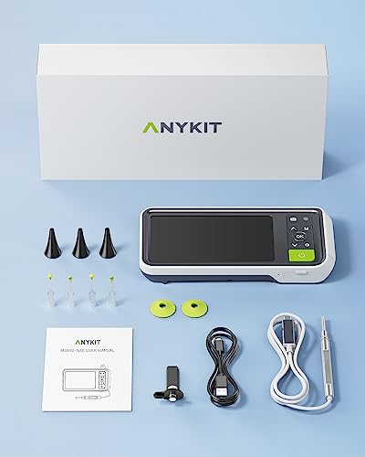 Digital Otoscope with 4.5 Inches Screen, 3.9mm Ear Scope Camera with 6 Lights, 32GB Card O441