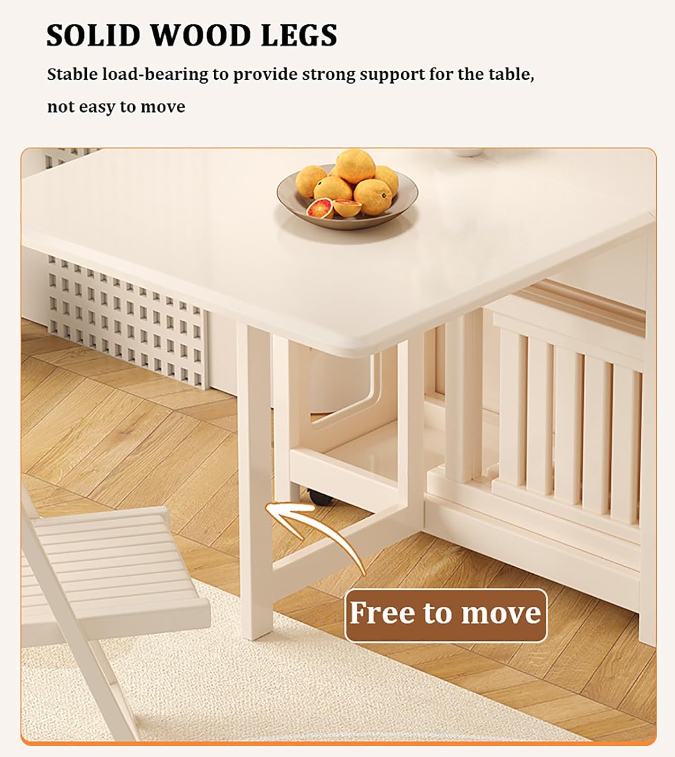 Folding Dining Table with 4 Chairs and 1 Storage Drawer X619732