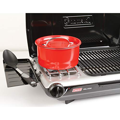 Coleman Tabletop 2-in-1 Camping Grill/Stove, 2-Burner Propane Grill & Stove with Adjustable Burners F83327