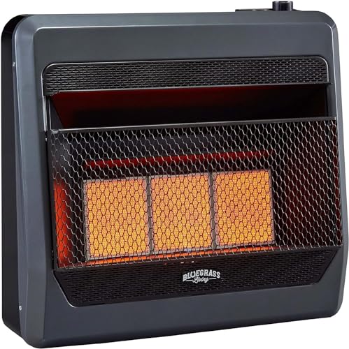 Ventless Natural Gas Infrared Space Heater, 20000 BTU, Black Y4807