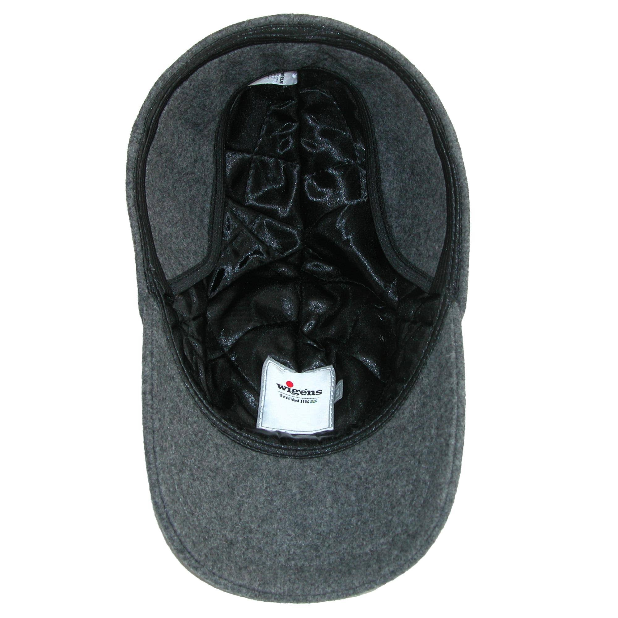 Grey Wool Baseball Cap with Earflaps Size 62 T69547