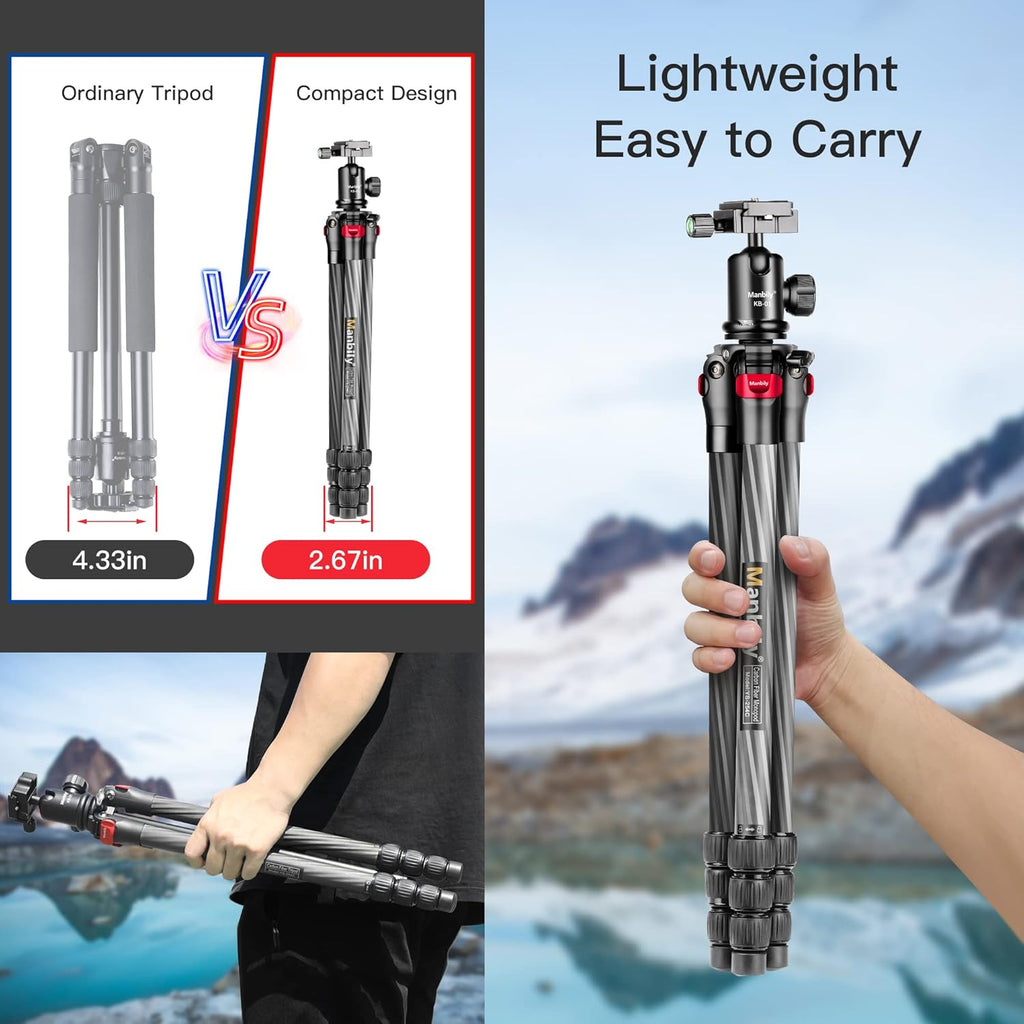 63 Carbon Fiber DSLR Camera Tripod Monopod Kit X914718