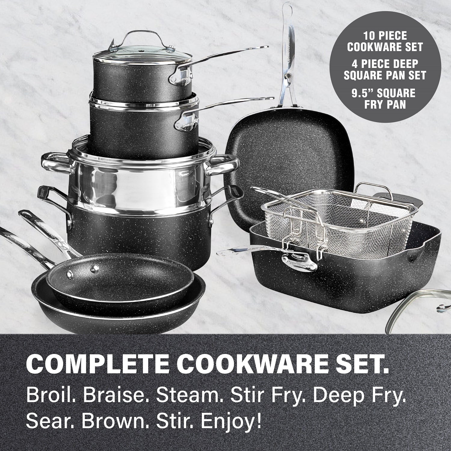 20 Piece Nonstick Cookware and Bakeware Set C4859