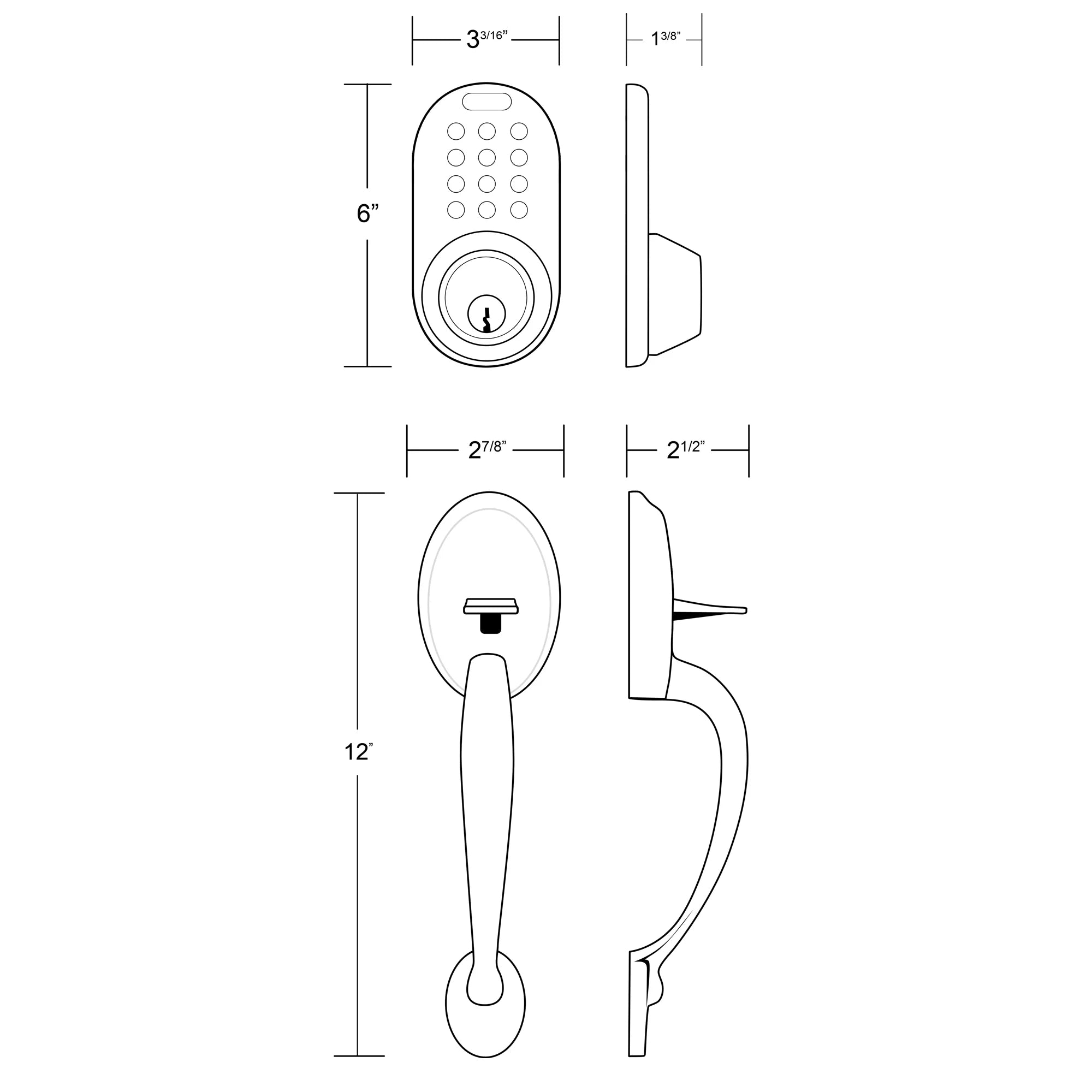 Electronic Digital Keypad Door Lock P848225