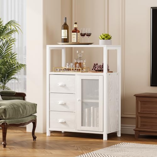 Bathroom Floor Storage Cabinet with 3 Removable Drawers and 1 Door Z784