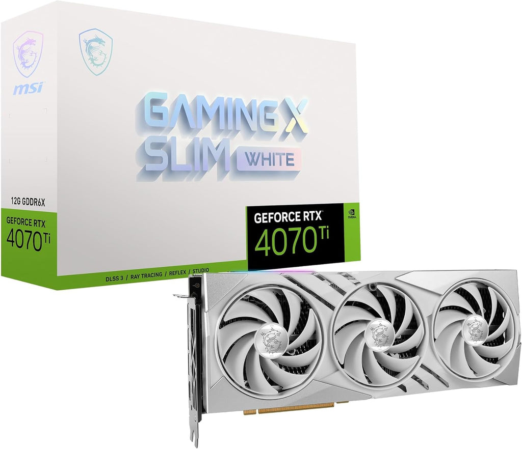 White 12GB RTX 4070 Ti Graphics Card K3427