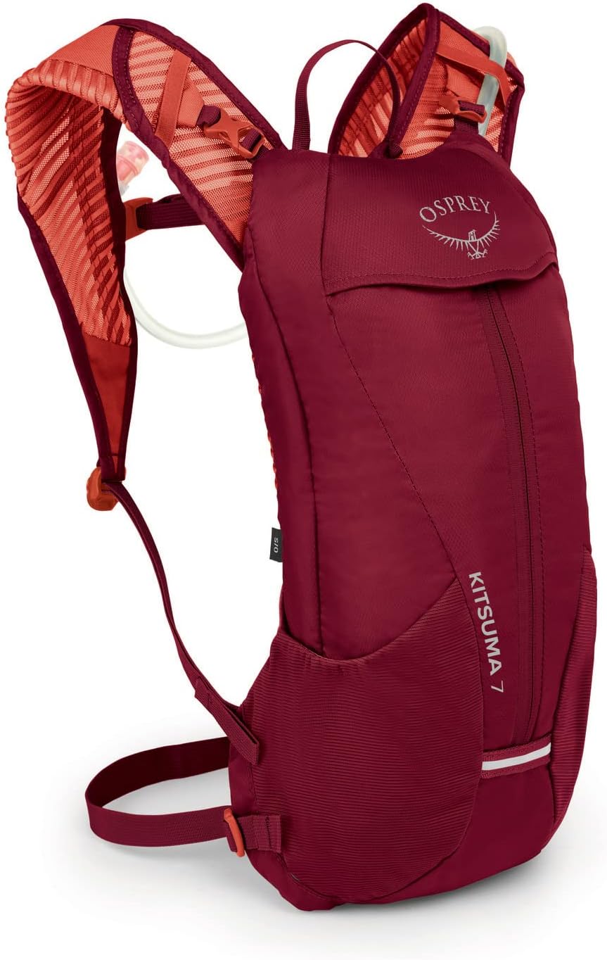 7L Women's Biking Backpack with Hydraulics Reservoir, Claret Red U604920