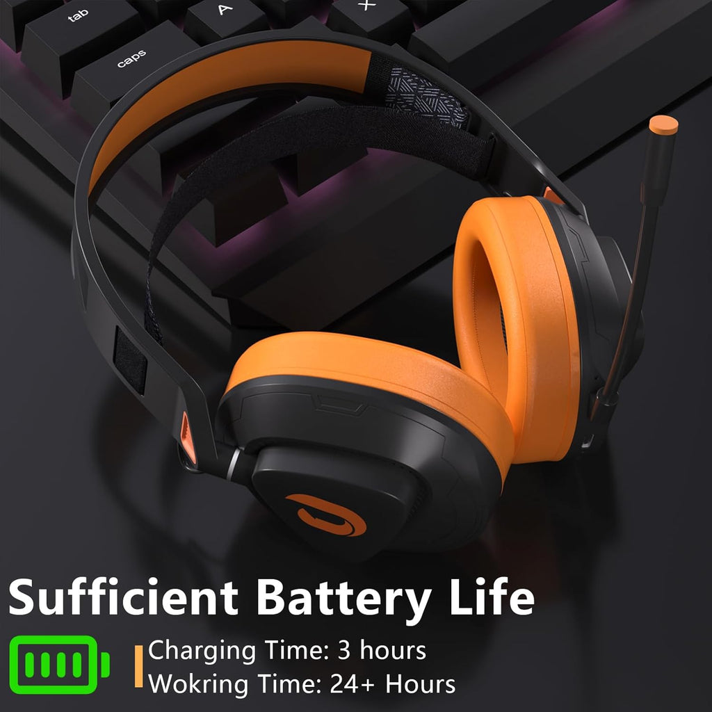 Wireless Gaming Headset with Detachable Mic E3242