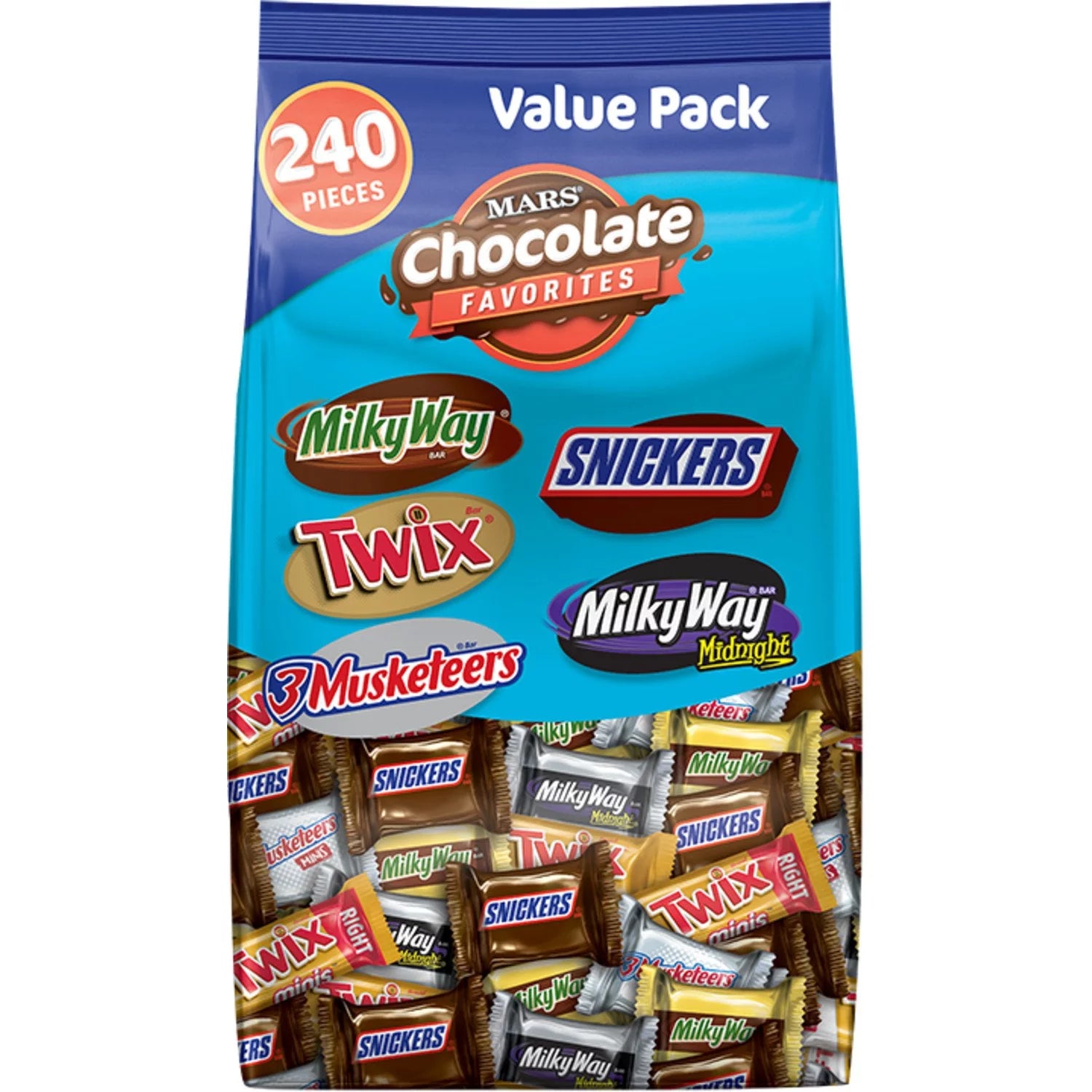 240 Count Mixed Chocolate Bars Minis E112
