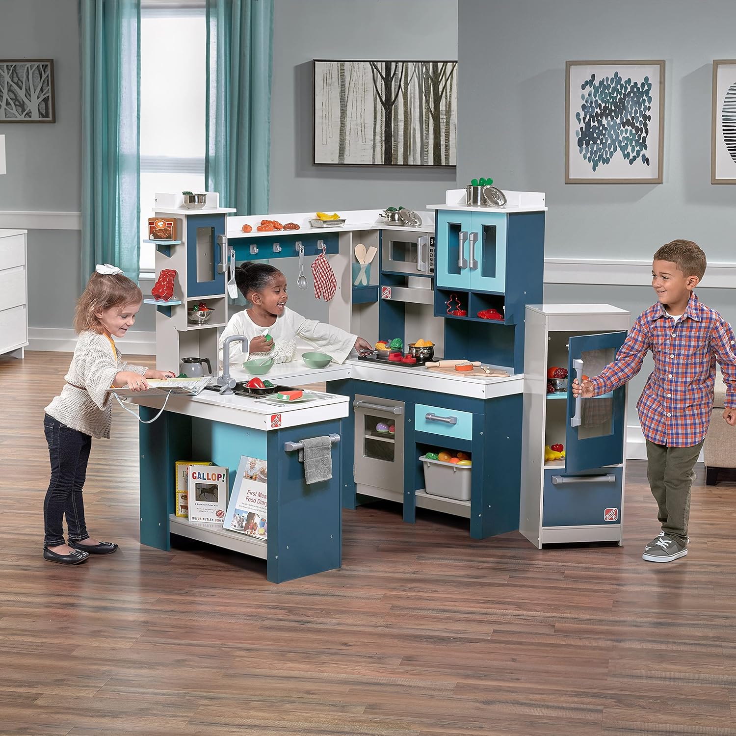 15 Piece Wooden Kitchen Set for Kids W724790
