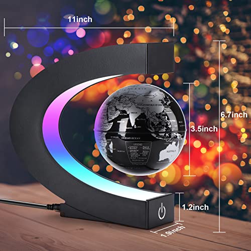 Sky Blue Magnetic Levitation Floating Globe with LED Lights D2638