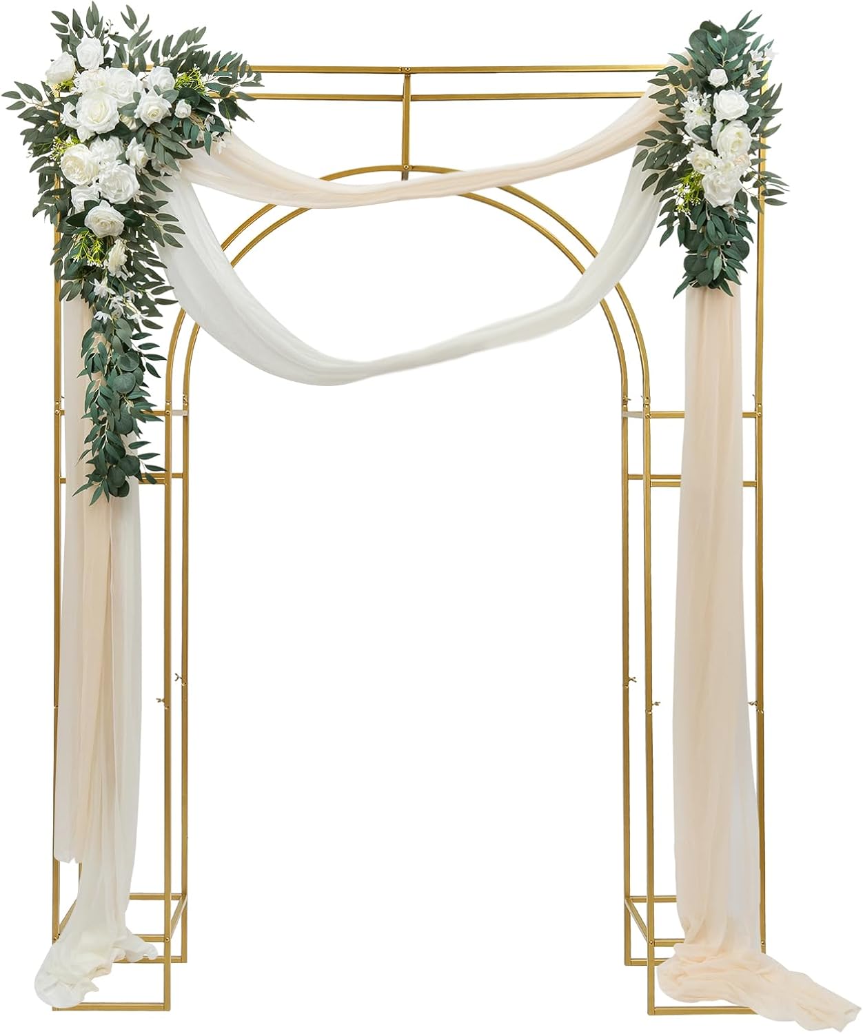Gold Metal Arch Backdrop Stand, 7.87x5.91 FT F415