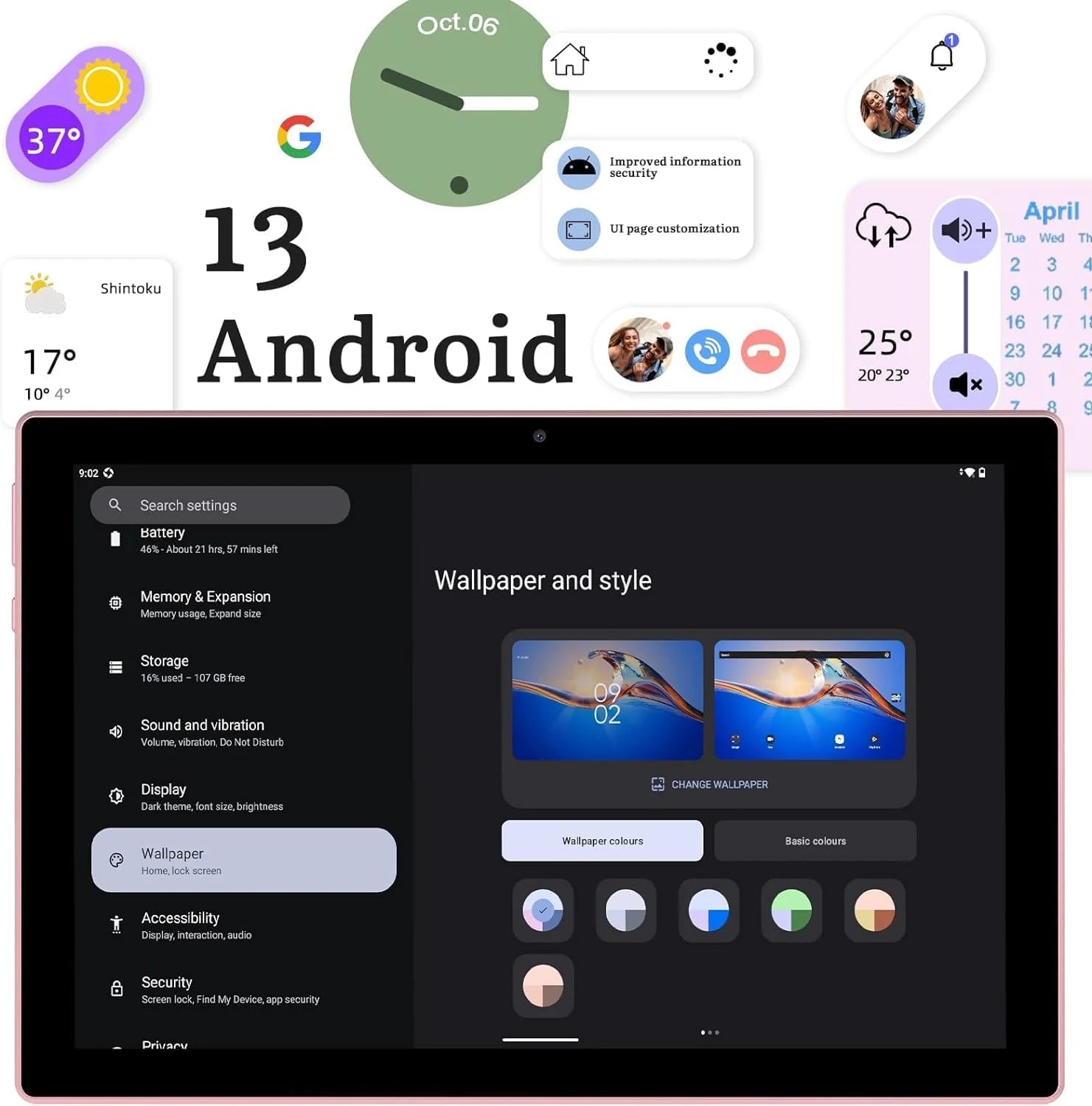 10.1 inch 2 in 1 Tablet with Keyboard, 8GB RAM+64GB ROM P258058