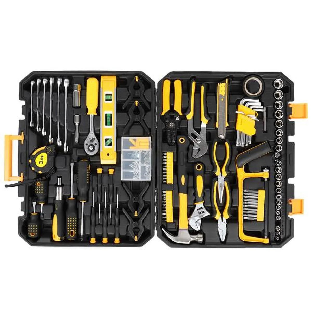 198 Pcs Hand Tool Set with Case Black Yellow D994